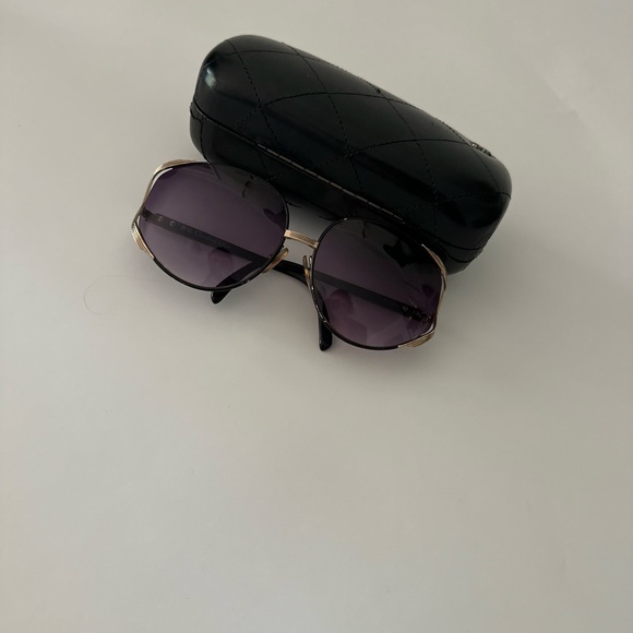 Dior Purple and Gold Sunglasses with Black Case - Picture 1 of 16